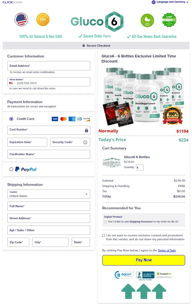 Secure Order Form